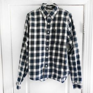 Blue Plaid Shirt Boys Size XL Abercrombie & Fitch
